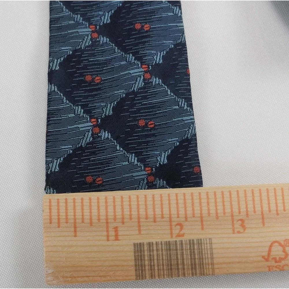 Steele Crest Chicago Vintage 50s Atomic Geometric Abstract Woven Silk Tie Skinny